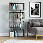 Corp biblioteca, Colman, Langdon, 72.5x25x161 cm, PAL, Antracit / Stejar
