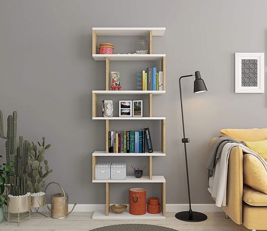 Corp biblioteca, Colman, Bates, 60x19.6x160 cm, PAL, Stejar alb