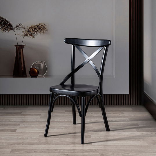 Scaun, Fairfax, Albero15, 42x45x89 cm, 100% LEMN THONET , Negru