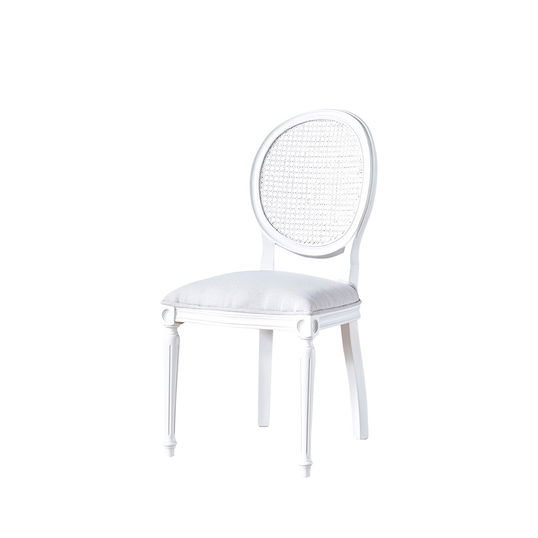 Scaun, Fairfax, Albero11, 50x47x98 cm, Lemn masiv, Alb