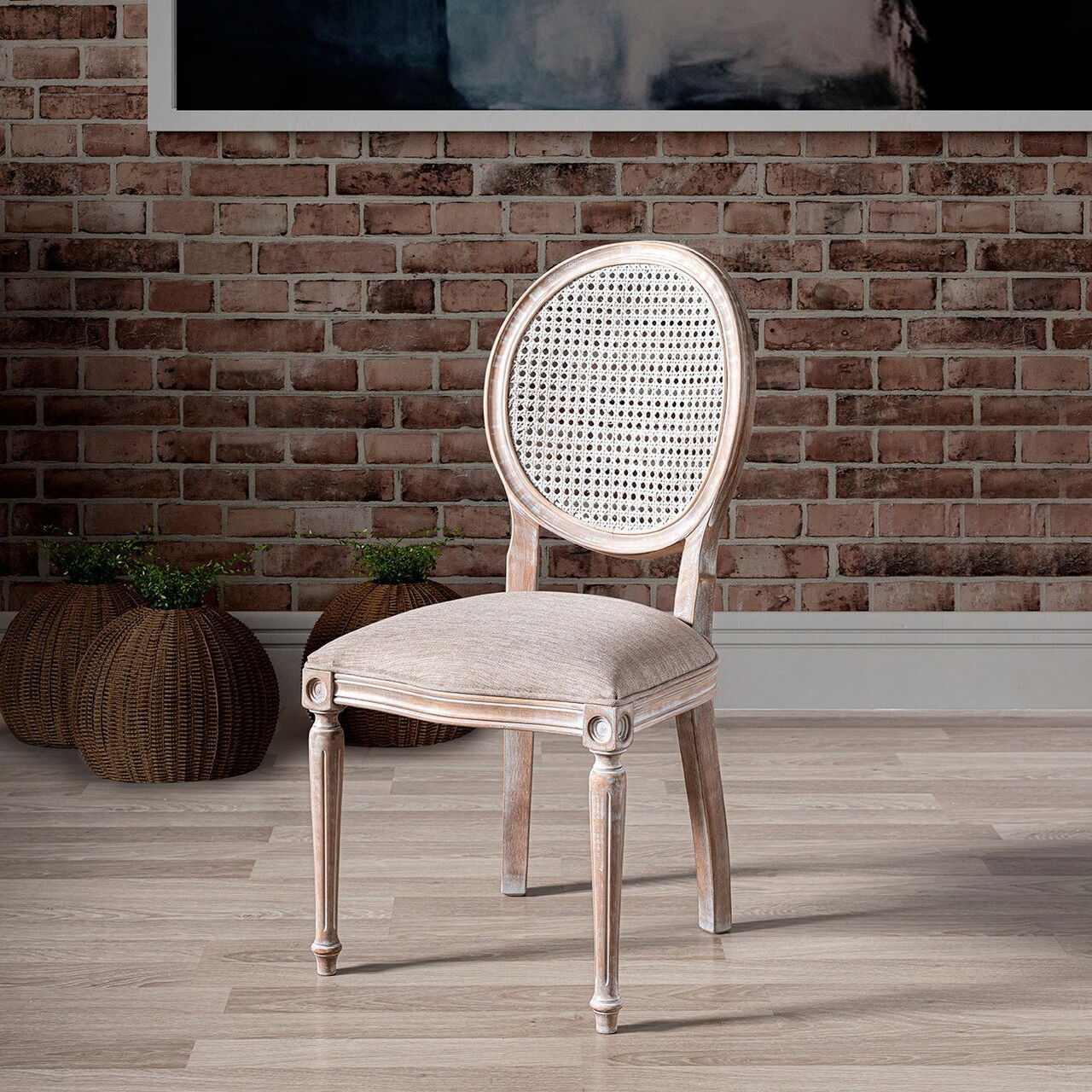 Scaun, Fairfax, Albero23, 50x50x96 cm, Bambus , Antichizat