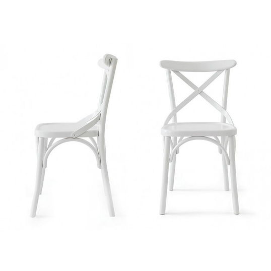 Set de scaune, Fairfax, Albero19, 100% LEMN THONET, Alb