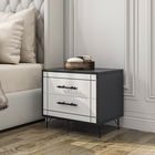Noptiera, Kalune Design, Night, 50x55x40 cm, PAL, Alb/Negru
