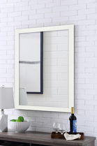 Oglinda decorativa, Leona, Framed, 40x55 cm, Plastic, Alb