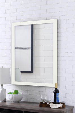 Oglinda decorativa, Leona, Framed, 40x55 cm, Plastic, Alb