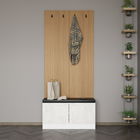Cuier de perete, Minerva, Noah, 90x210x35 cm, PAL, Alb
