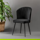 Set de scaune, Beckley, Rubi, MDF , Negru