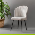Set de scaune, Beckley, Rubi, MDF , Crem/Negru