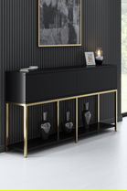Consola, Bexley, Lord, 150x80x30 cm, PAL, Negru