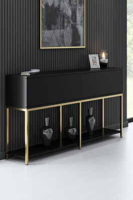 Consola, Bexley, Lord, 150x80x30 cm, PAL, Negru
