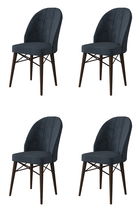 Set de scaune, Charlotte, Ritim, Metal, Antracit/Maro