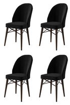 Set de scaune, Charlotte, Ritim, Metal, Negru/Maro