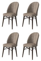 Set de scaune, Charlotte, Ritim, Metal, Cappuccino/Maro