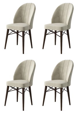Set de scaune, Charlotte, Ritim, Metal, Crem/Maro
