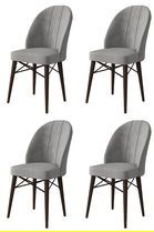 Set de scaune, Charlotte, Ritim, Metal, Gri/Maro