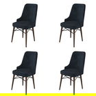 Set de scaune, Charlotte, Pare, Metal, Antracit/Maro