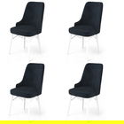 Set de scaune, Charlotte, Pare, Metal, Antracit/Alb