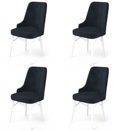 Set de scaune, Charlotte, Pare, Metal, Antracit/Alb