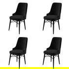 Set de scaune, Charlotte, Pare, Metal, Negru