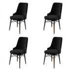 Set de scaune, Charlotte, Pare, Metal, Negru/Maro