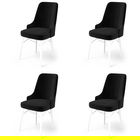 Set de scaune, Charlotte, Pare, Metal, Alb/Negru