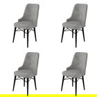 Set de scaune, Charlotte, Pare, Metal, Gri/Negru