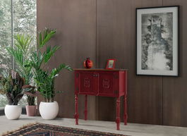 Dulap, Ephelia, Ada Dresser, 82x40x92 cm, MDF , Rosu