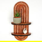 Raft de perete, Evila Originals, Raf270, 40x20x9 cm, Placaj, Roz somon