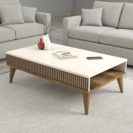 Masuta de cafea, Hommy Craft, Milan, 105x34.6x60 cm, PAL, Maro/Crem