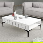 Masuta de cafea, Hommy Craft, Lyon 32, 105x32.6x60 cm, PAL, Alb/Negru