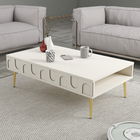 Masuta de cafea, Hommy Craft, Lyon 33, 105x33.6x60 cm, PAL, Crem / Aur