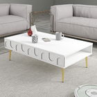 Masuta de cafea, Hommy Craft, Lyon 33, 105x33.6x60 cm, PAL, Alb/Auriu