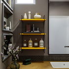 Raft de perete, Kalune Design, Pulalis, 40x66x20 cm, PAL, Galben