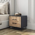 Noptiera, Kalune Design, Night, 50x55x40 cm, PAL, Stejar / Negru