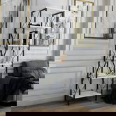 Corp biblioteca, Kalune Design, Suadiye, 50x180x30 cm, PAL, Alb/Negru