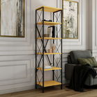 Corp biblioteca, Kalune Design, Suadiye, 50x180x30 cm, PAL, Galben/Negru