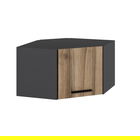 Dulap de perete, Minerva, Kale Corner, 74x45x54 cm, PAL, Antracit / Dore