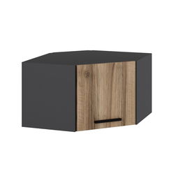 Dulap de perete, Minerva, Kale Corner, 74x45x54 cm, PAL, Antracit / Dore
