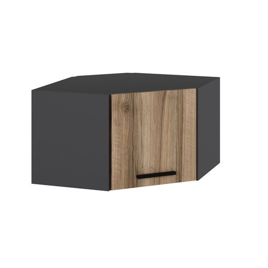 Dulap de perete, Minerva, Kale Corner, 74x45x54 cm, PAL, Antracit / Dore