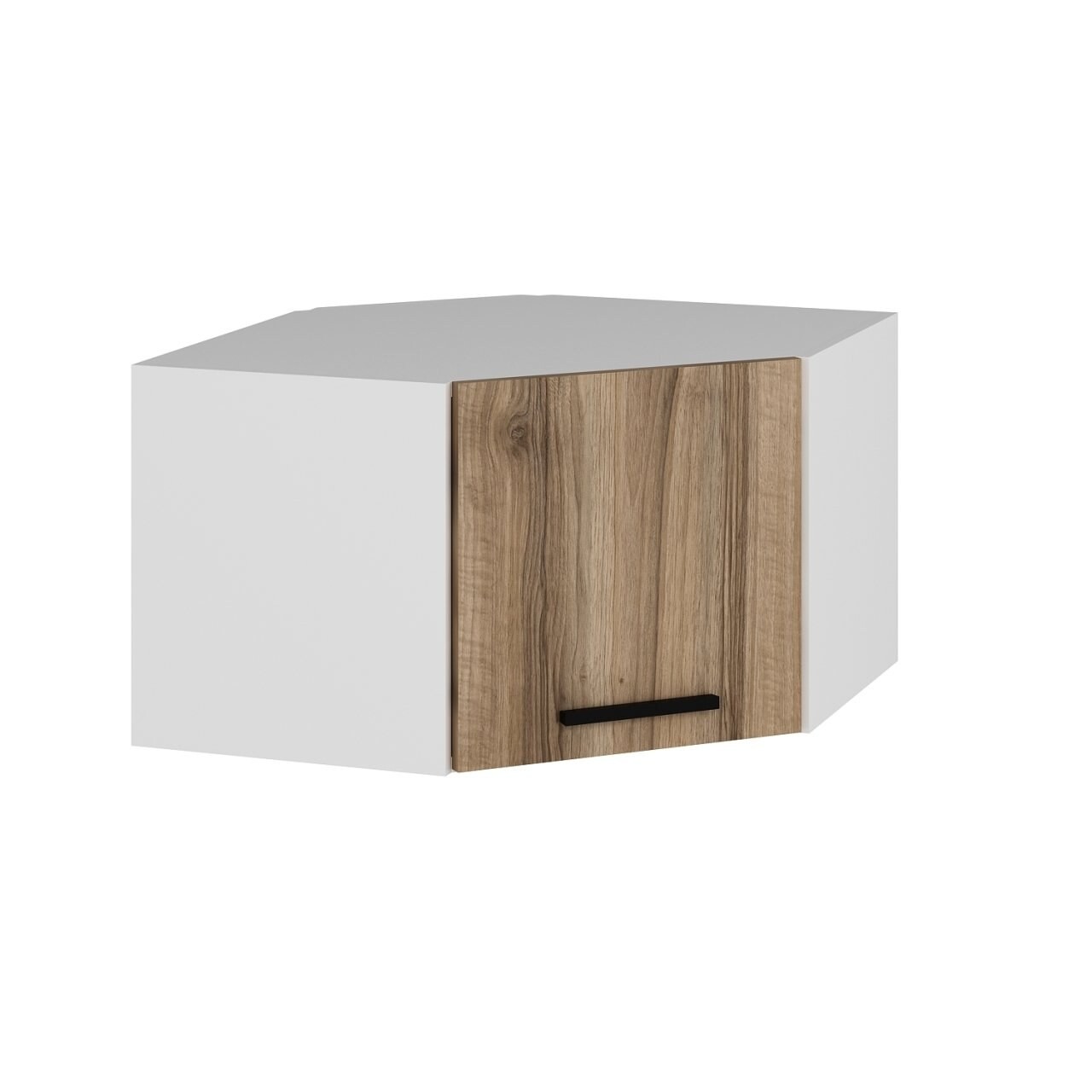 Dulap de perete, Minerva, Kale Corner, 74x45x54 cm, PAL, Alb / Dore