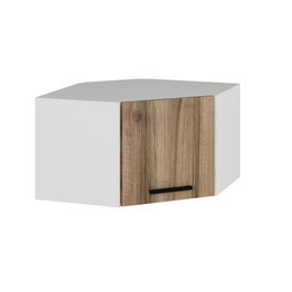 Dulap de perete, Minerva, Kale Corner, 74x45x54 cm, PAL, Alb / Dore
