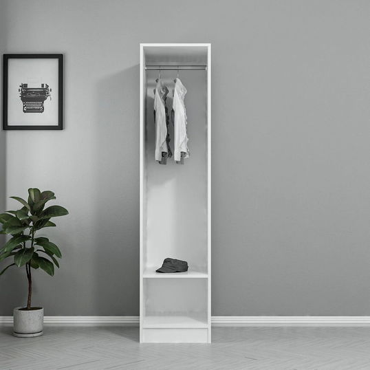 Dulap pentru haine, Minerva, Kale 210, 45x210x52 cm, PAL, Alb