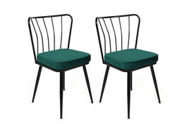 Set de scaune, Nmobb, Yıldız-951 V2, Metal, Verde/Negru
