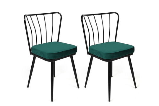Set de scaune, Nmobb, Yıldız-951 V2, Metal, Verde/Negru