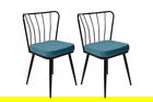 Set de scaune, Nmobb, Yıldız-952 V2, Metal, Albastru/Negru