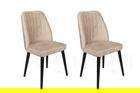 Set de scaune, Nmobb, Alfa -434 V2, Metal , Crem/Negru