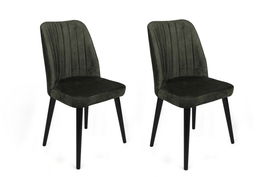 Set de scaune, Nmobb, Alfa-432 V2, Metal , Kaki/Negru