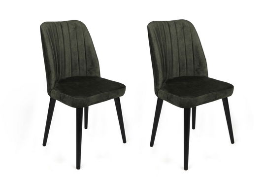Set de scaune, Nmobb, Alfa-432 V2, Metal , Kaki/Negru