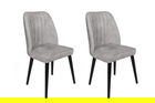 Set de scaune, Nmobb, Alfa-438 V2, Metal , Gri/Negru