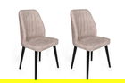 Set de scaune, Nmobb, Alfa-469 V2, Metal , Crem/Negru